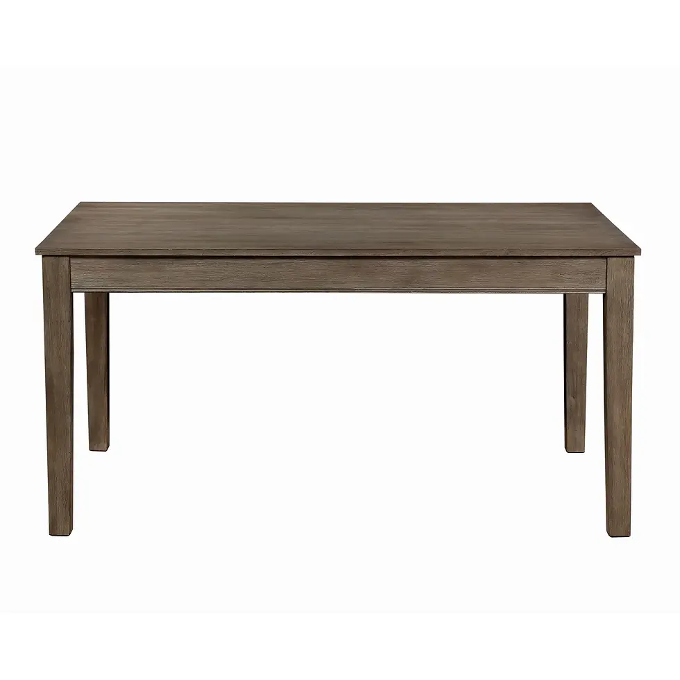 Thumbnail: Wire Brushed Brown Finish 1pc Dining Table with 2 Hidden Drawers