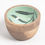 Thumbnail: Tropical Leaves Mint Enameled & Turned Mango Wood Bowl