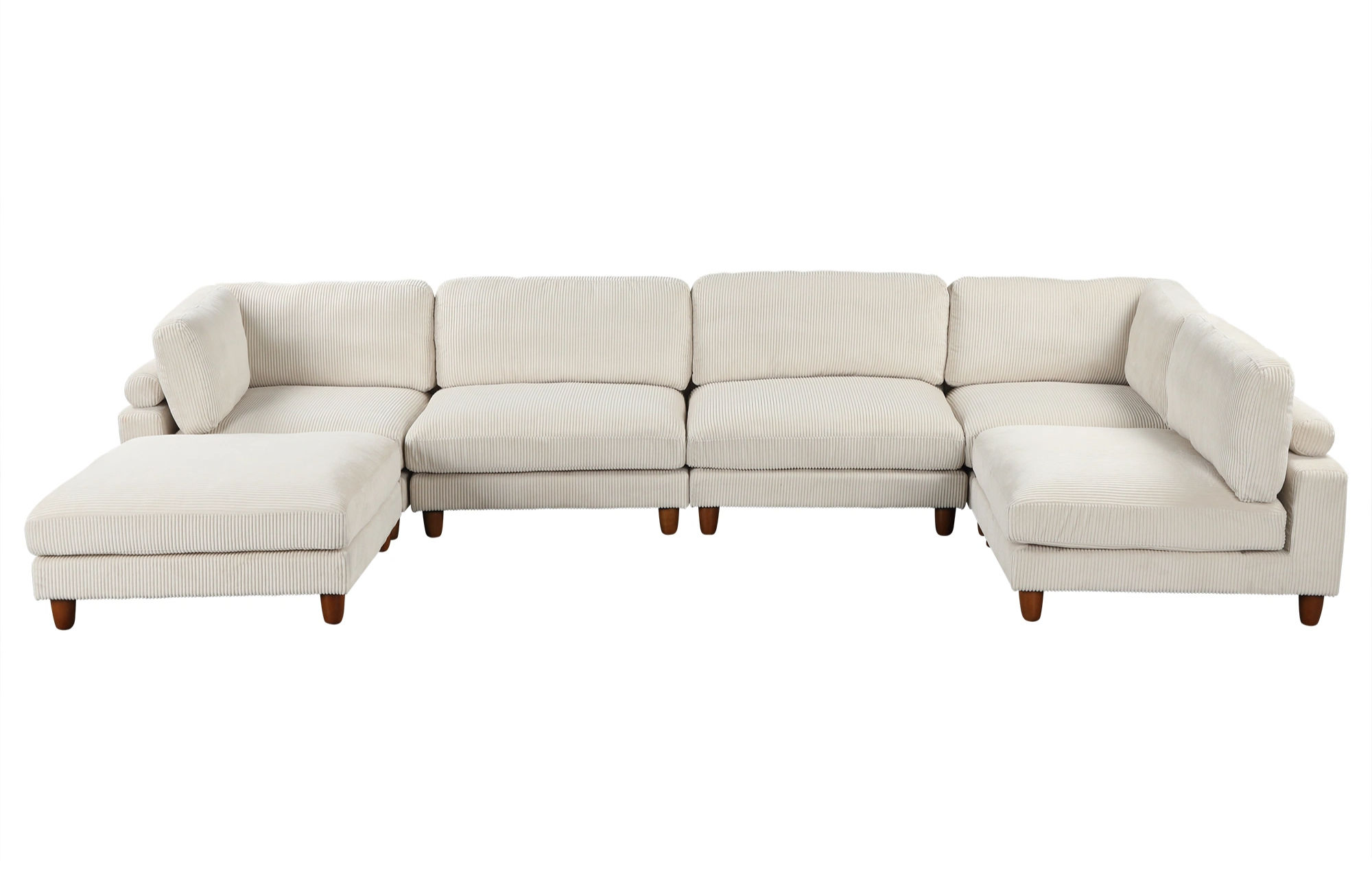 U-style 163''Modular Sectional Sofa,with Ottoman L Shaped Corner