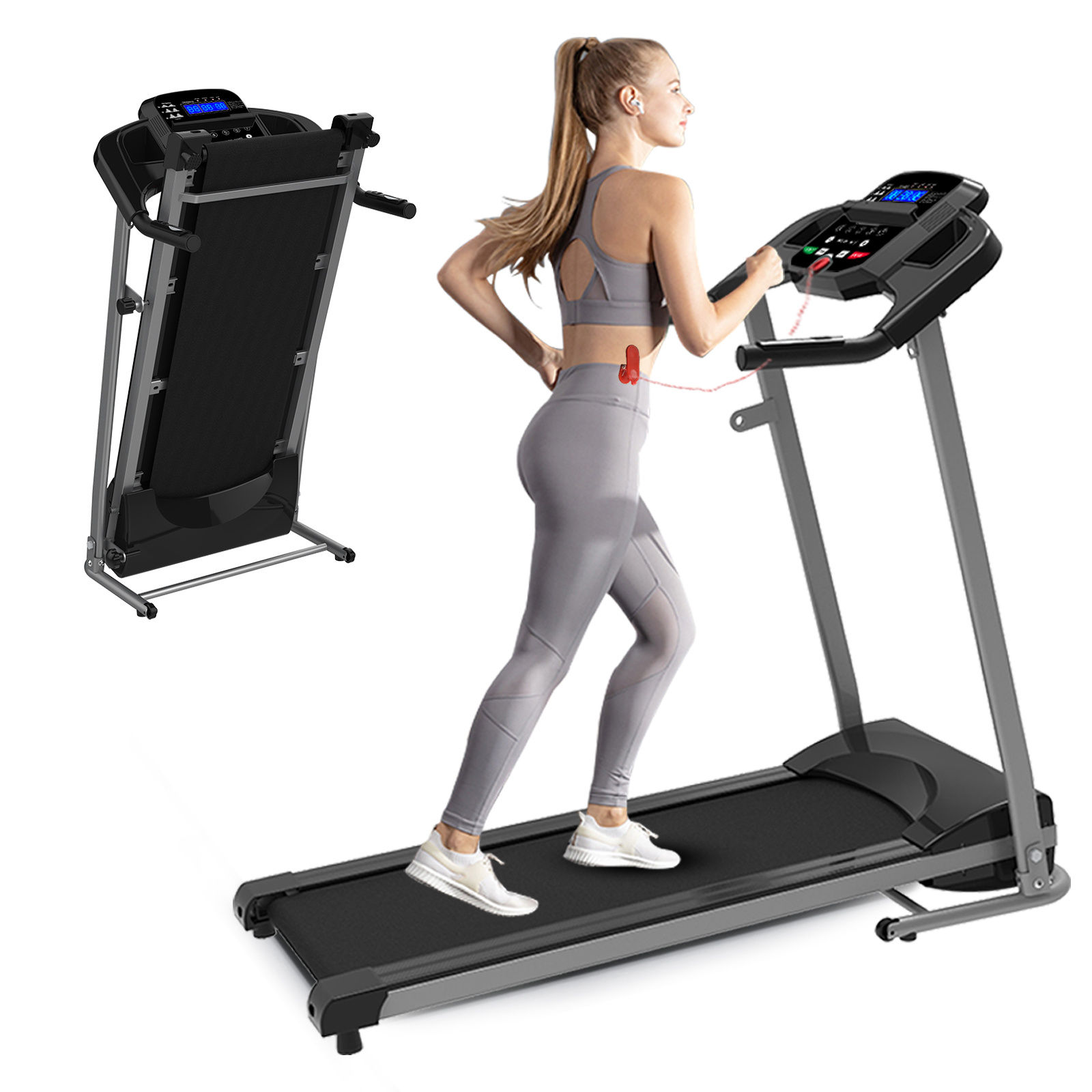 Foldable Electric Treadmill 2.5HP Motorized Running Machine