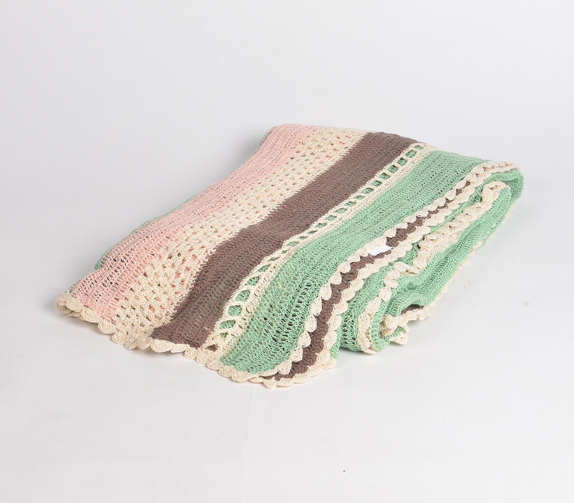 Earthy Toned Crochet Throw