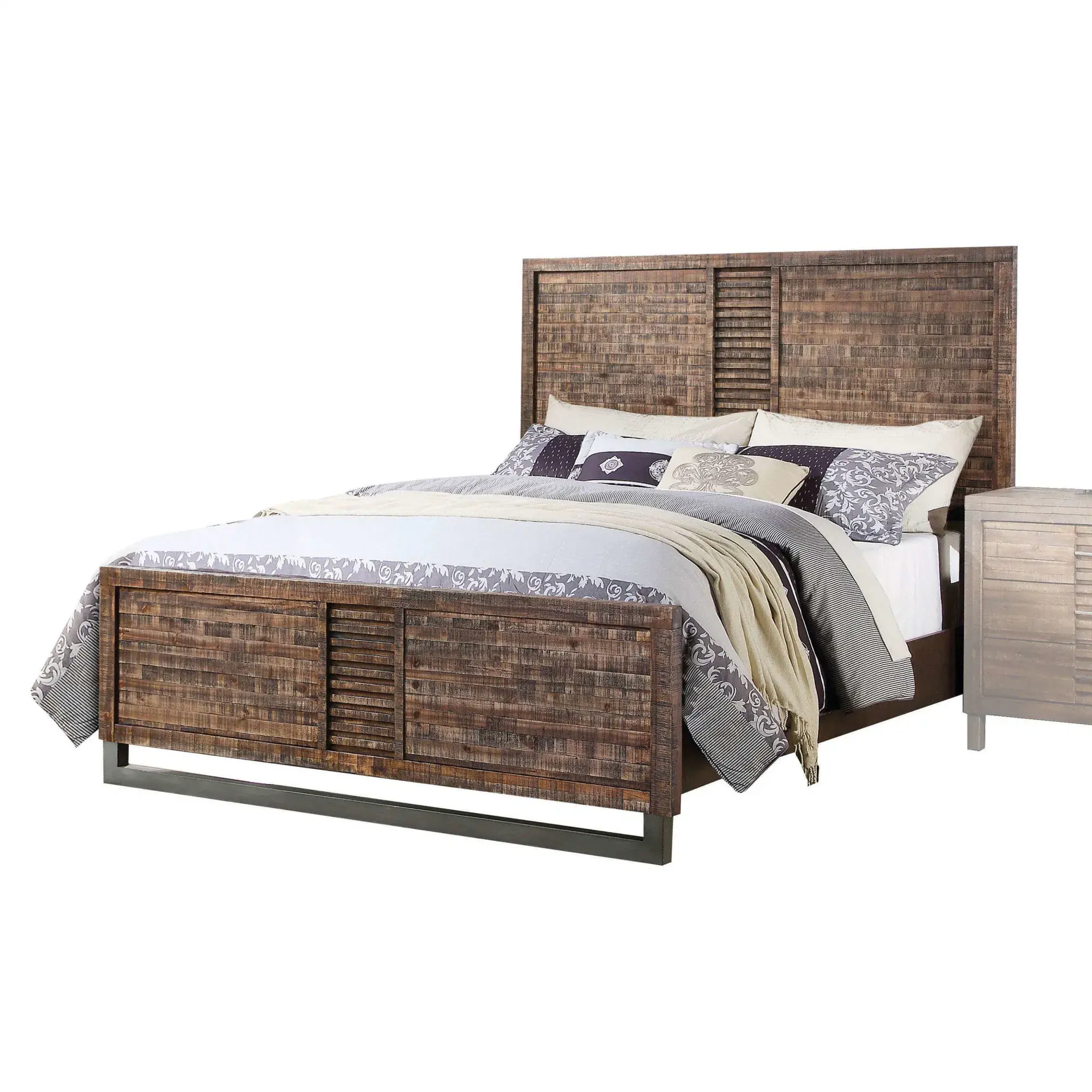 Queen Size ACME Andria Bed in Reclaimed Oak