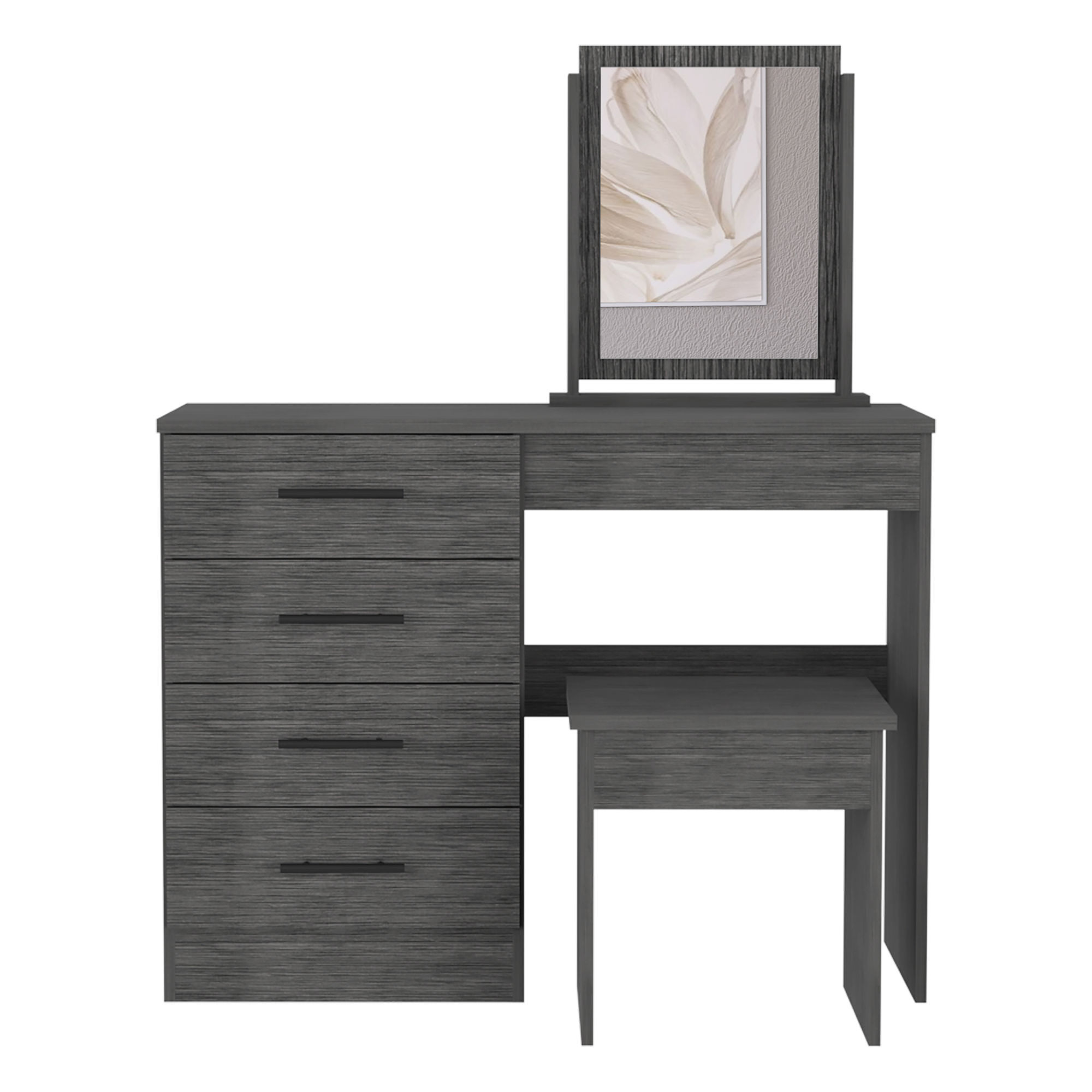 Makeup Dressing Table Roxx, Bedroom, Smokey Oak