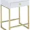 Thumbnail: ACME Coleen Side Table in White & Brass