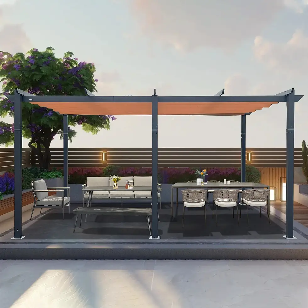 Thumbnail: 11 X 16 FT Outdoor Living Outdoor Retractable Pergola