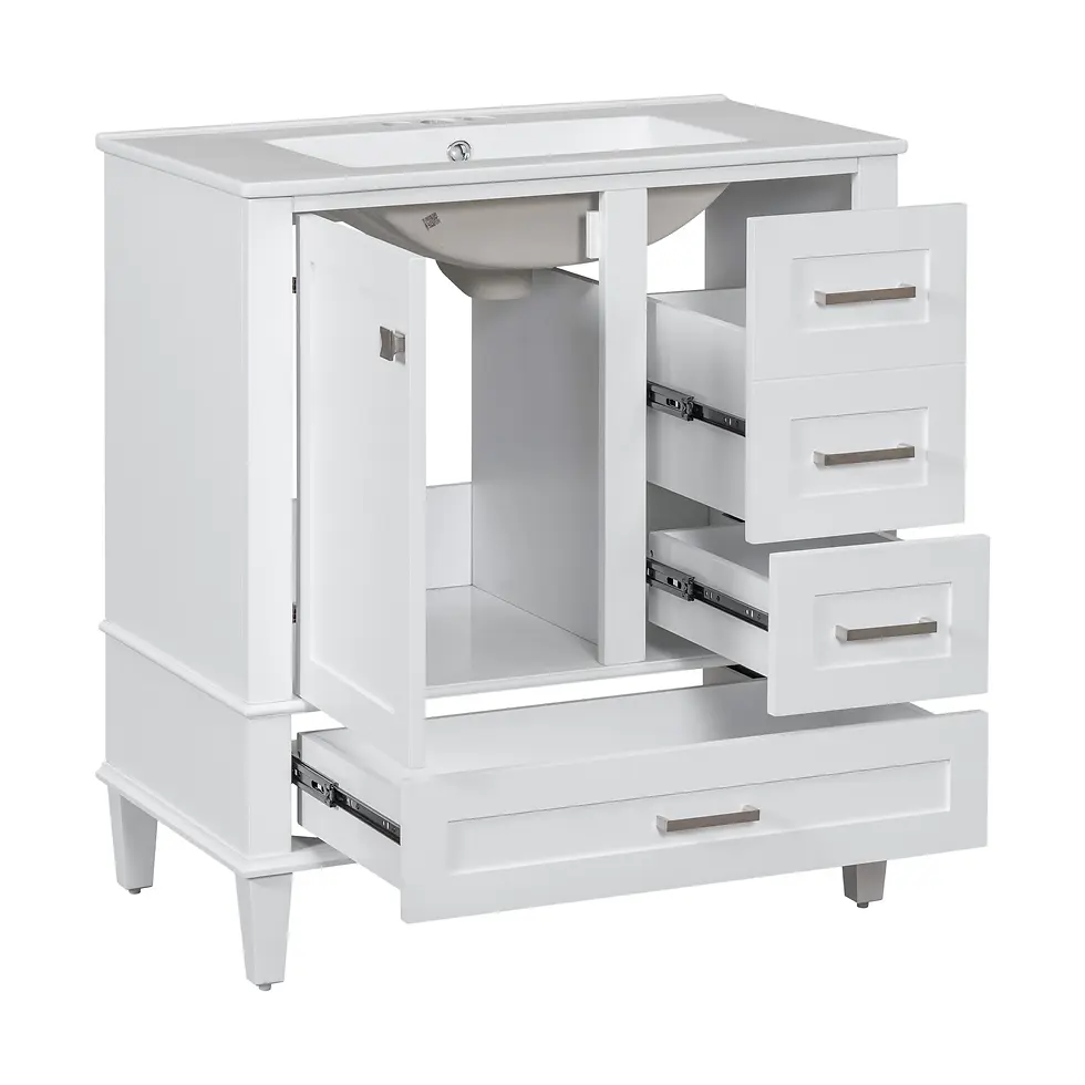 Thumbnail: 30" Bathroom Vanity , Modern Bathroom Cabinet with Sink Combo Set
