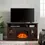 Thumbnail: Classic TV Media Stand Modern Entertainment Console with 23" Fireplace