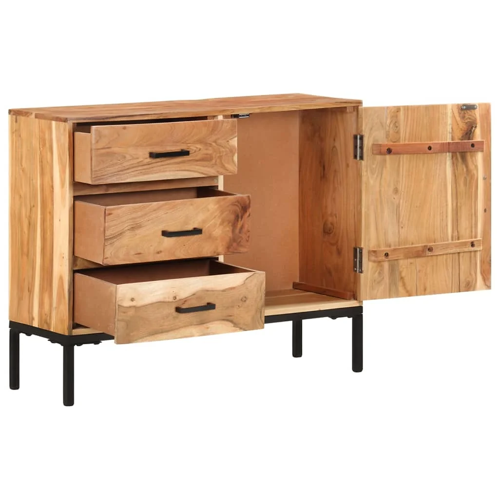 Thumbnail: Sideboard 34.6"x11.8"x28.7" Solid Acacia Wood