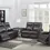 Thumbnail: Luxury Power Reclining Sofa Recliner in Dark Brown Top-Grain Leather