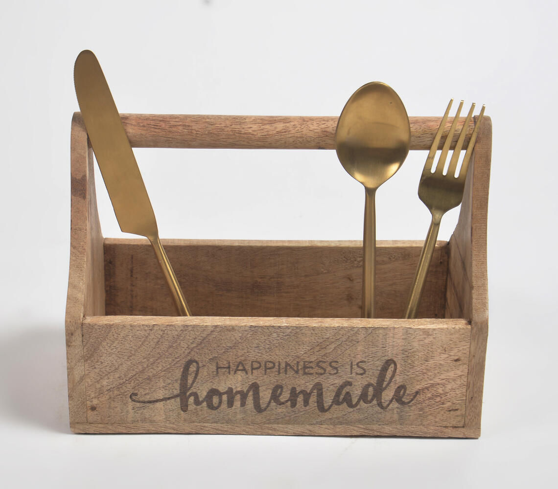 Happiness is Homemade' Wooden Storage Box