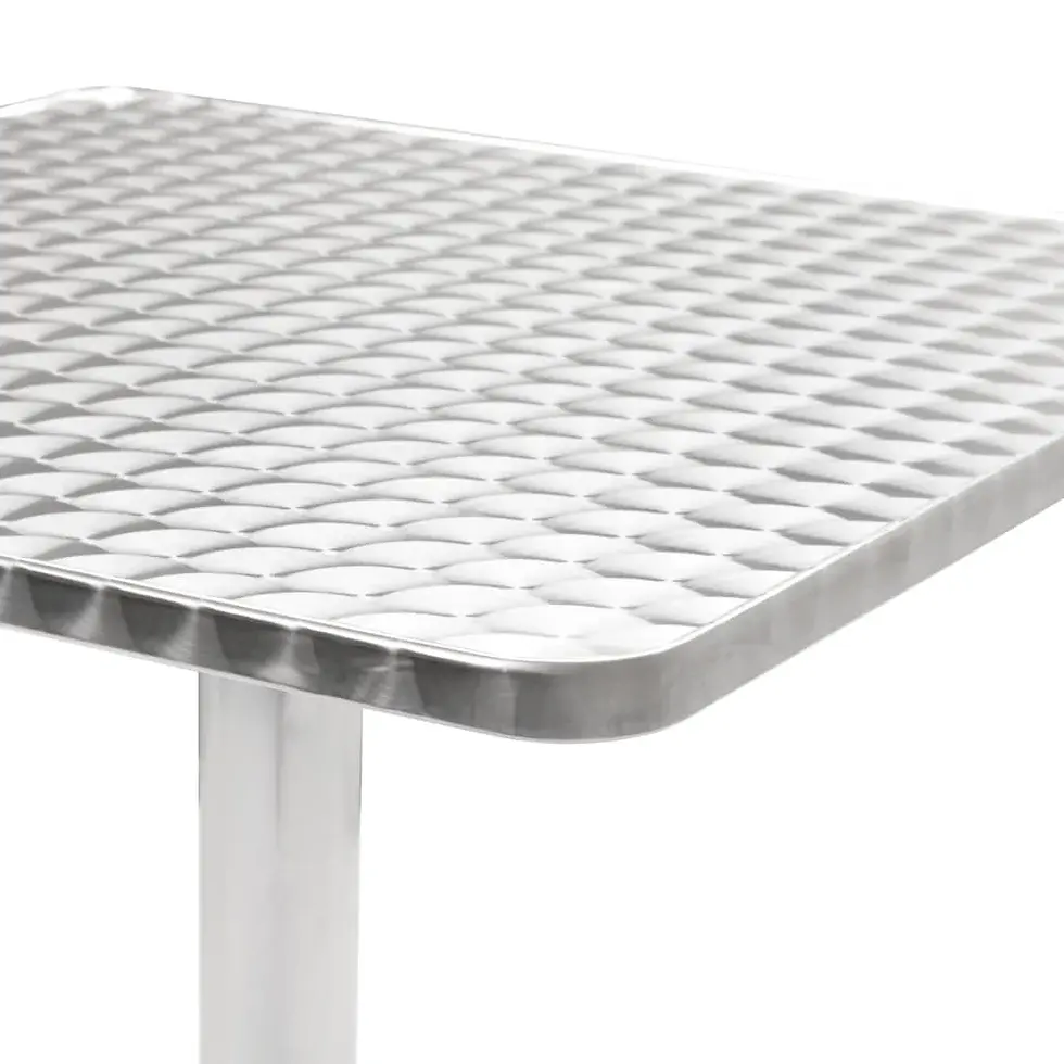Thumbnail: Patio Table Silver 23.6"x23.6"x27.6" Aluminum