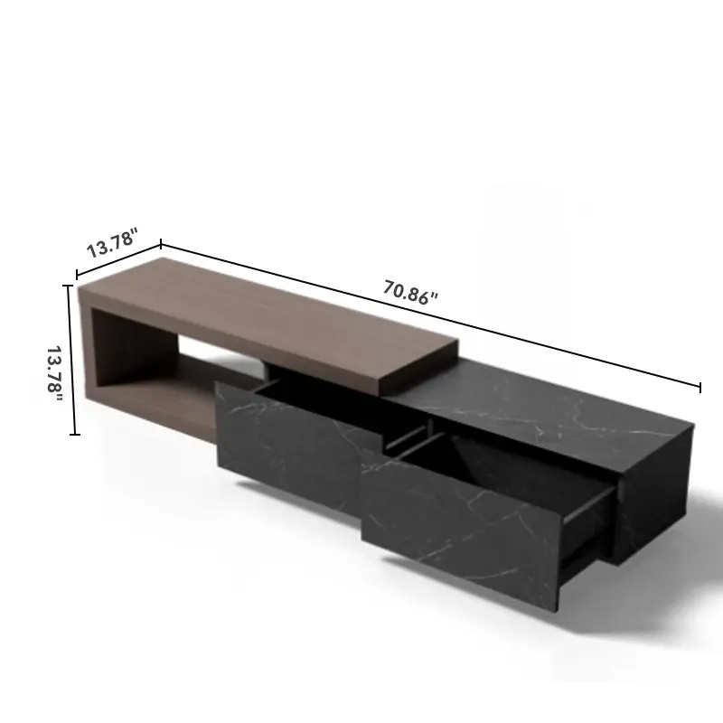 Thumbnail: 71 Inch TV Stand with Storage Cabinet and Shelves