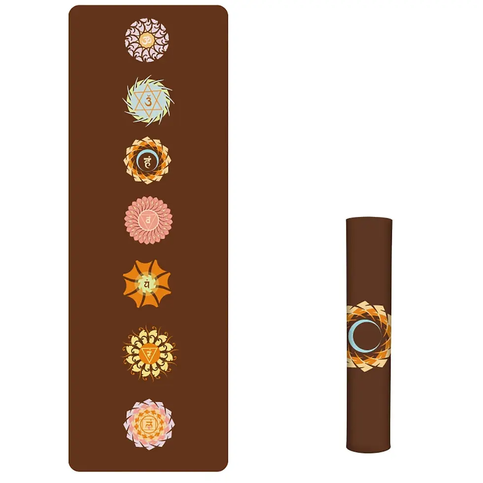 Thumbnail: Fashion Printed Suede TPE Anti-slip Gym Fitness Exercise Pilates Yoga Mat Pad