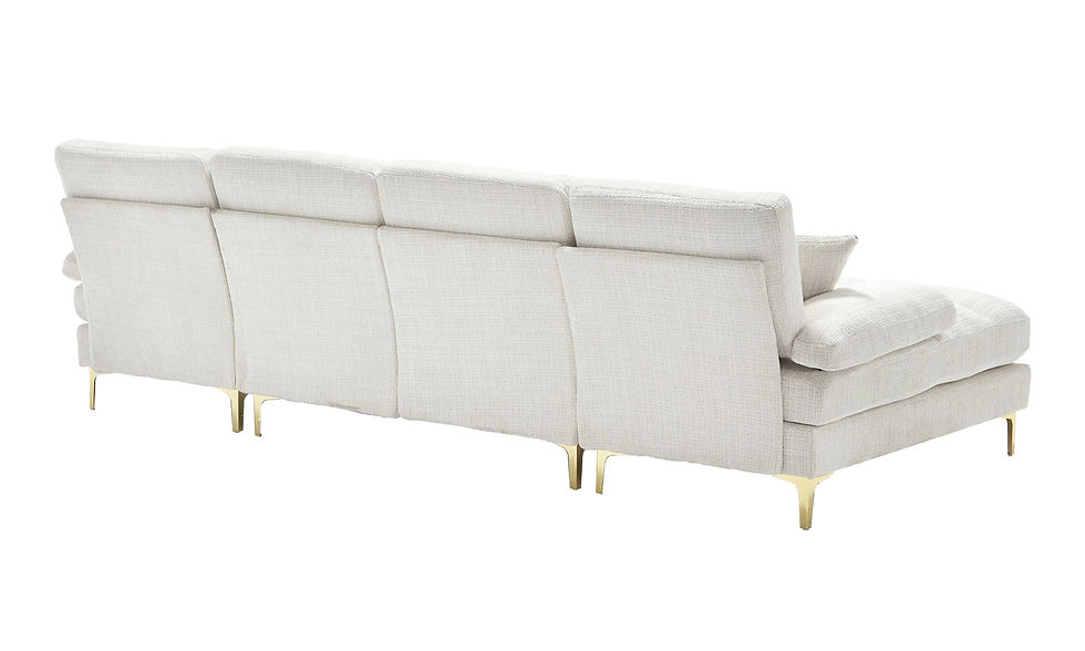 Thumbnail: United Modern Large chenille Fabric U-Shape Sectional Sofa