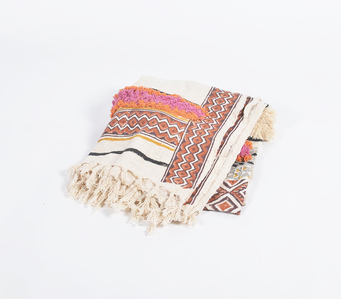 Block Printed Cotton Throw