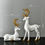 Thumbnail: 2Pcs/Lot Resin Sculpture Elk Deer Statue Tabletop Ornaments