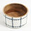 Thumbnail: Enamelled Geometric Wooden Serving Bowl (S)