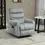 Thumbnail: Grey Velvet Recliner Chair,Power Lift Chair with Vibration Massage