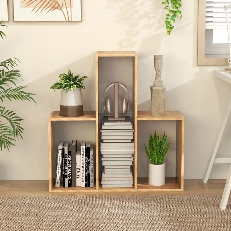 Thumbnail: Convex Bookshelf 3-Shelf Open Bookcase Room Organizer