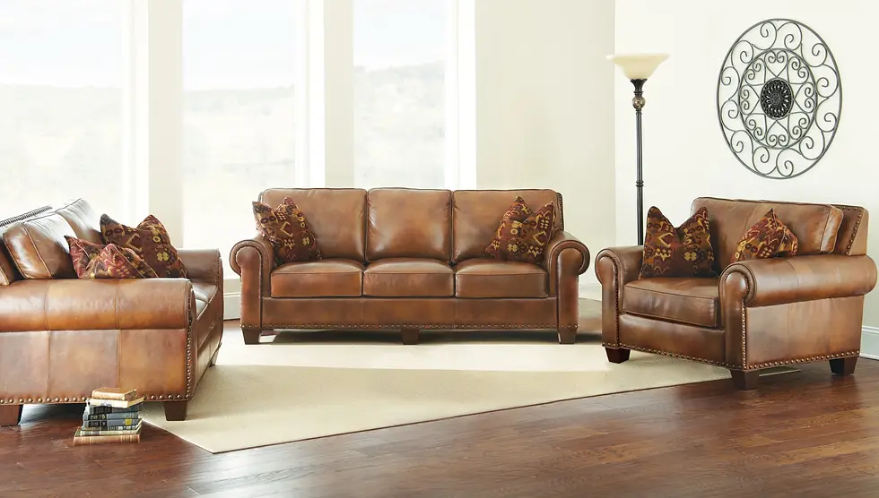 Thumbnail: Rustic Leather Collection Loveseat - Premium Construction