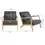 Thumbnail: Mid Century Modern Accent Chair with Wood Frame