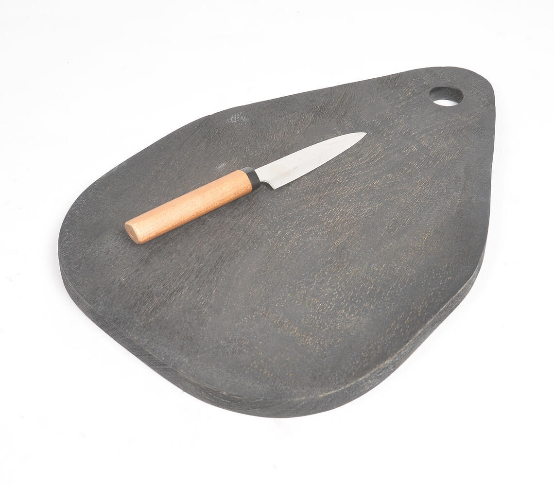 Hand Painted Mango Wood Black Chopping Board