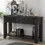 Thumbnail: U_STYLE 55'' Modern Console Table with 3 Drawers and 1 Shelf, Black