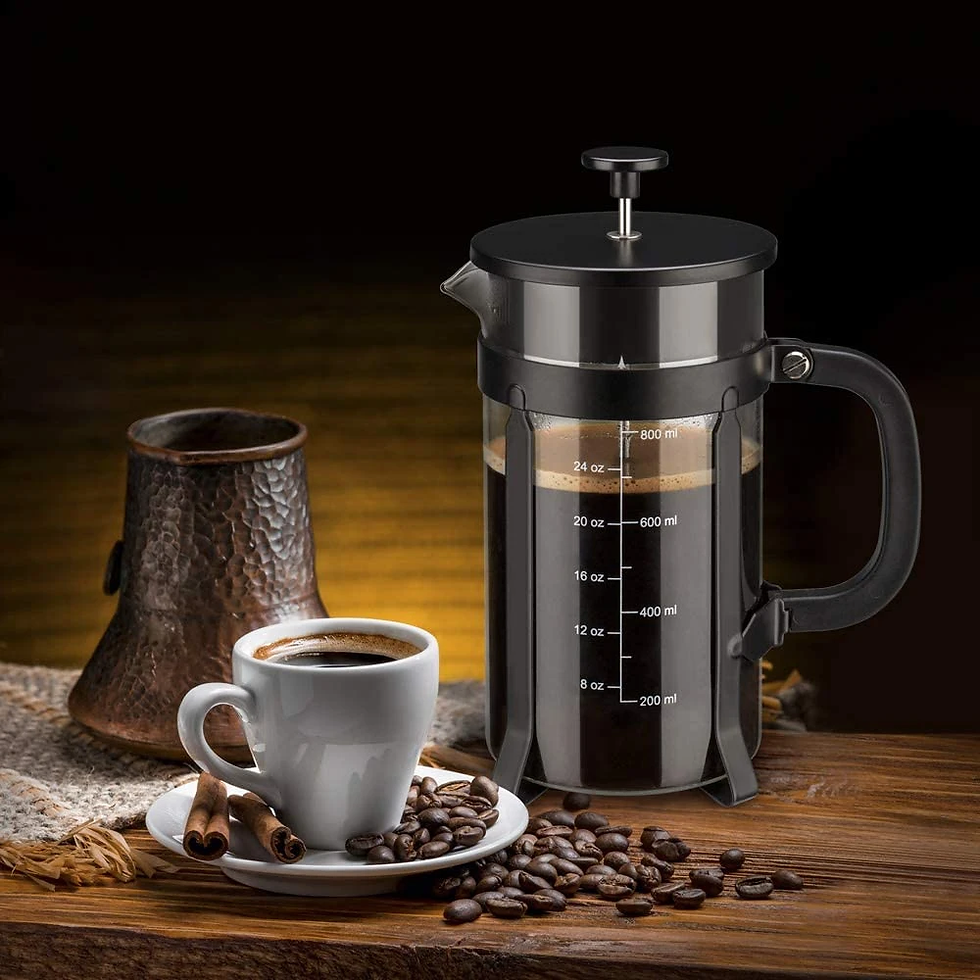 Thumbnail: French Press Coffee Maker - 4 Level Filtration System - 304 Grade Stainless Stee