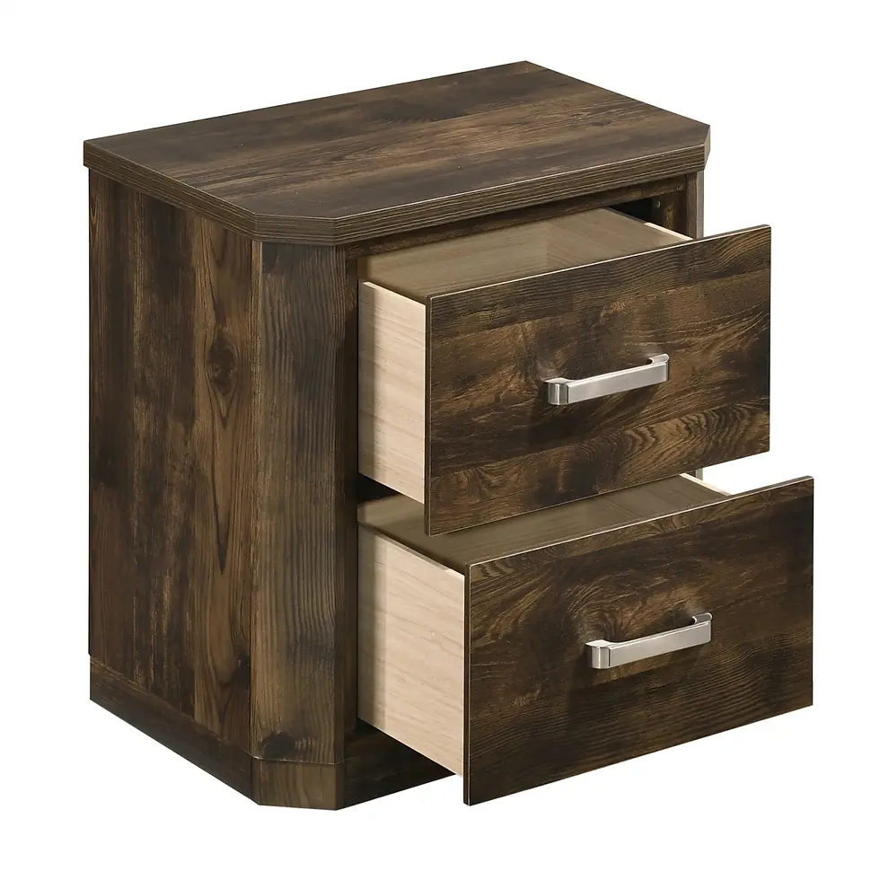 Thumbnail: Rustic Walnut 2-drawer Nightstand