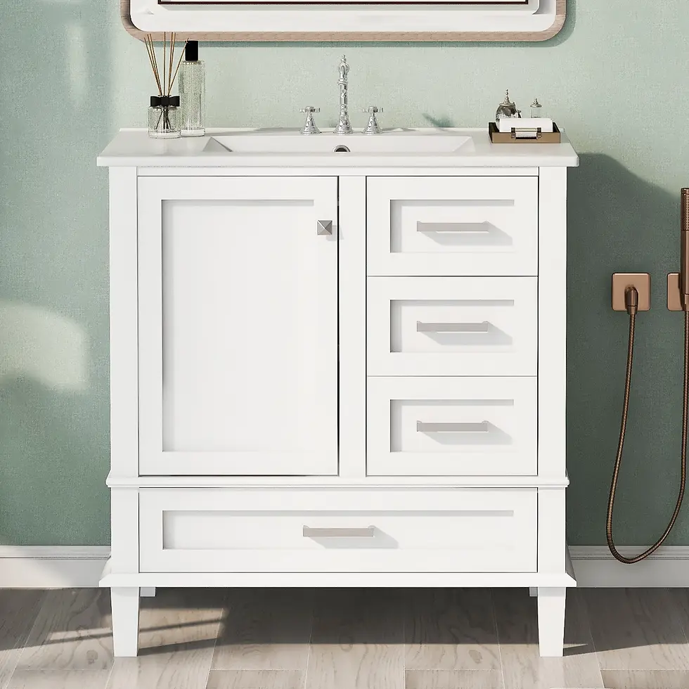 Thumbnail: 30" Bathroom Vanity , Modern Bathroom Cabinet with Sink Combo Set