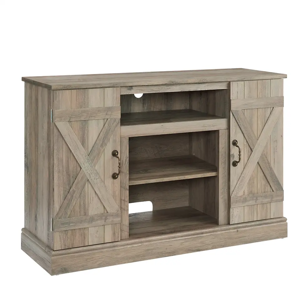 Thumbnail: Farmhouse Classic Media TV Stand Antique Entertainment Console, Gray Wash