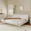 Thumbnail: King Size Modern Concise Style Solid Wood Grain Platform Bed Frame, Stone Gray