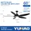 Thumbnail: 60 In Intergrated LED Ceiling Fan Lighting with Black ABS Blade