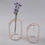 Thumbnail: Rose-Gold Metal & Glass Test Tube Planter Vases (set of 2)