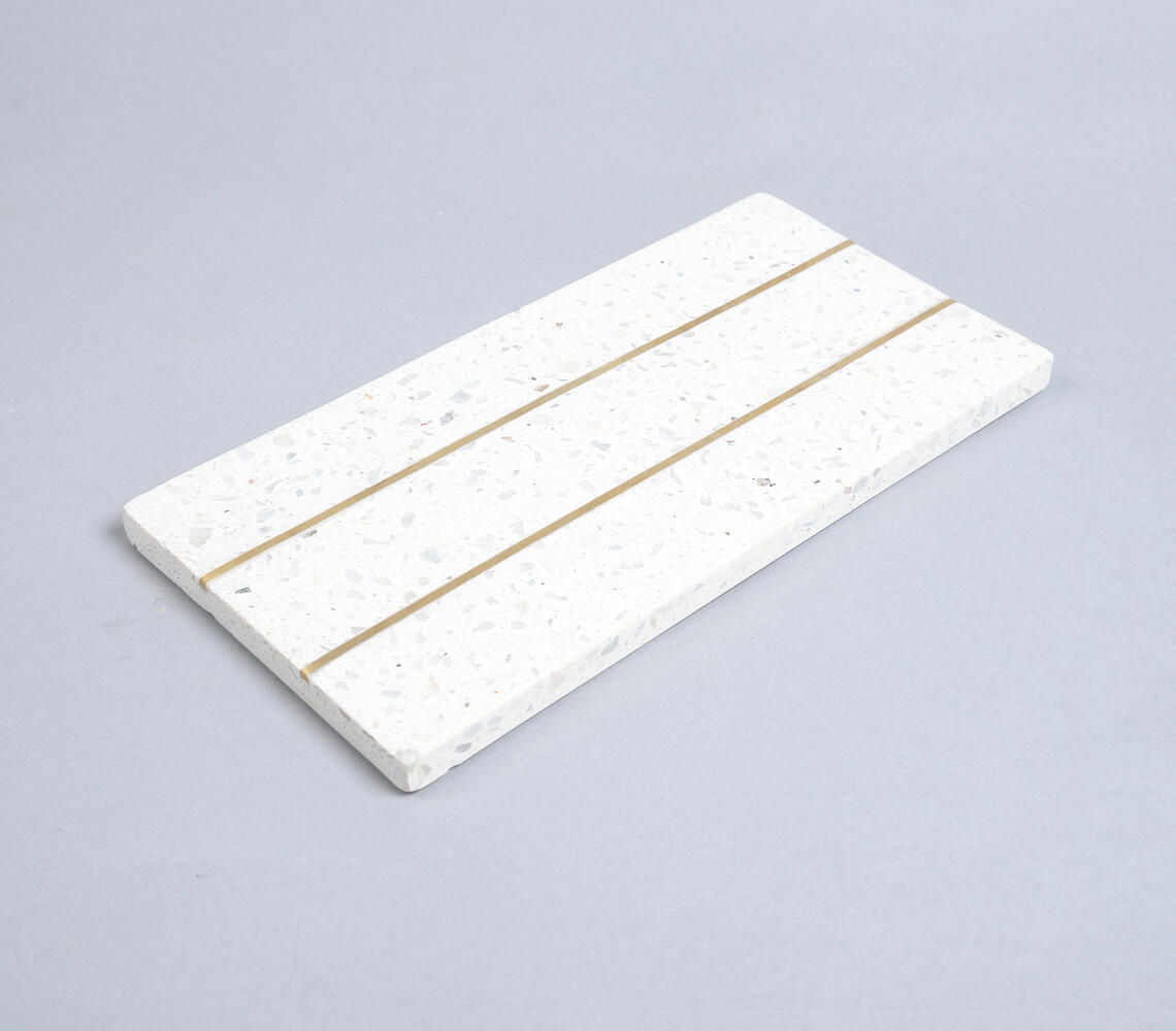 Inlay Rectangular Terrazzo Stone Serving Platter