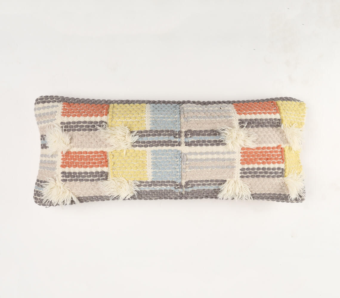 Pastel Oversized Cotton & Wool Cushion Cover