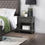Thumbnail: Unique Natural Brown / Grey Finish Transitional Wooden Nightstand