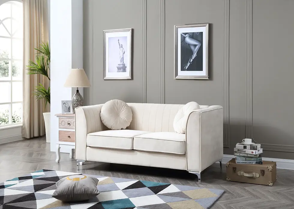Thumbnail: Glory Furniture Delray Loveseat, Ivory
