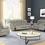 Thumbnail: Denali Faux Leather Upholstered Sofa Made With Wood Finished in Gray