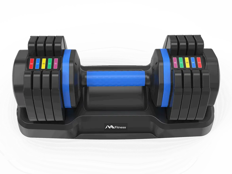 Thumbnail: Adjustable Dumbbell - 55lb x2 Dumbbell Set of 2 with Anti-Slip Handle