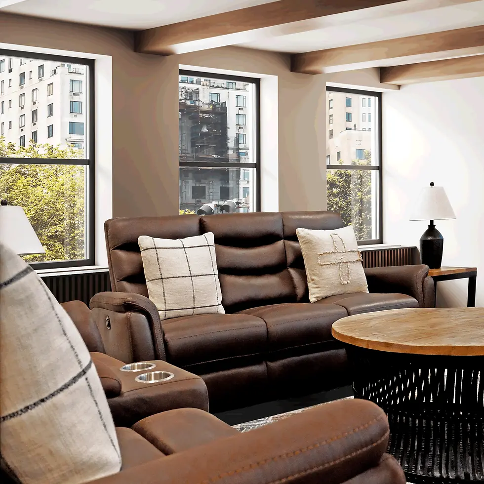 Thumbnail: Willard Chocolate Power Sofa W Cup