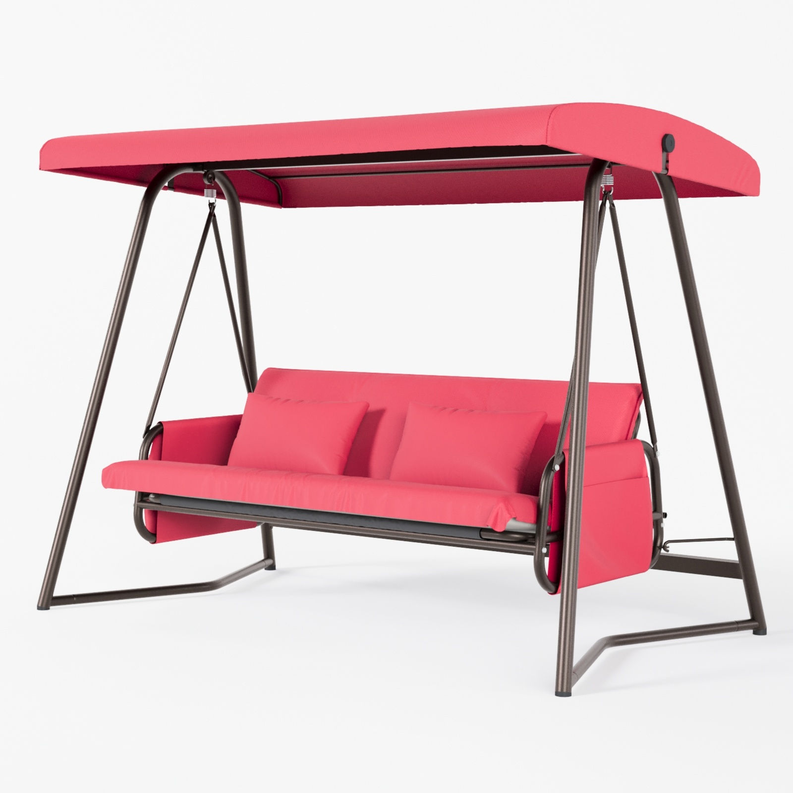 Outdoor Patio 3 seaters Metal Swing Chair Swing Bed