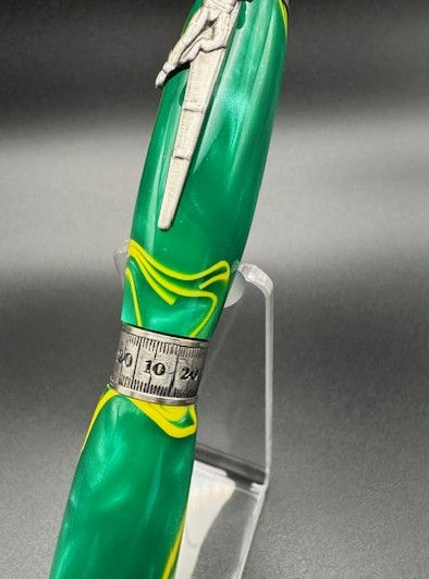 Thumbnail: Football in Antique Pewter and College Colored Acrylic
