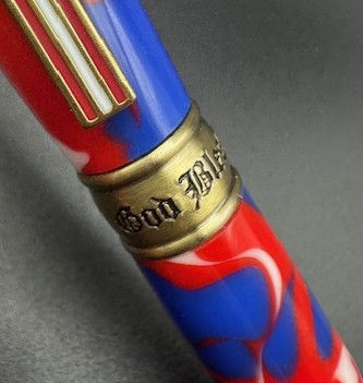 Thumbnail: American Patriot in Antique Brass and Uncle Glam Acrylic