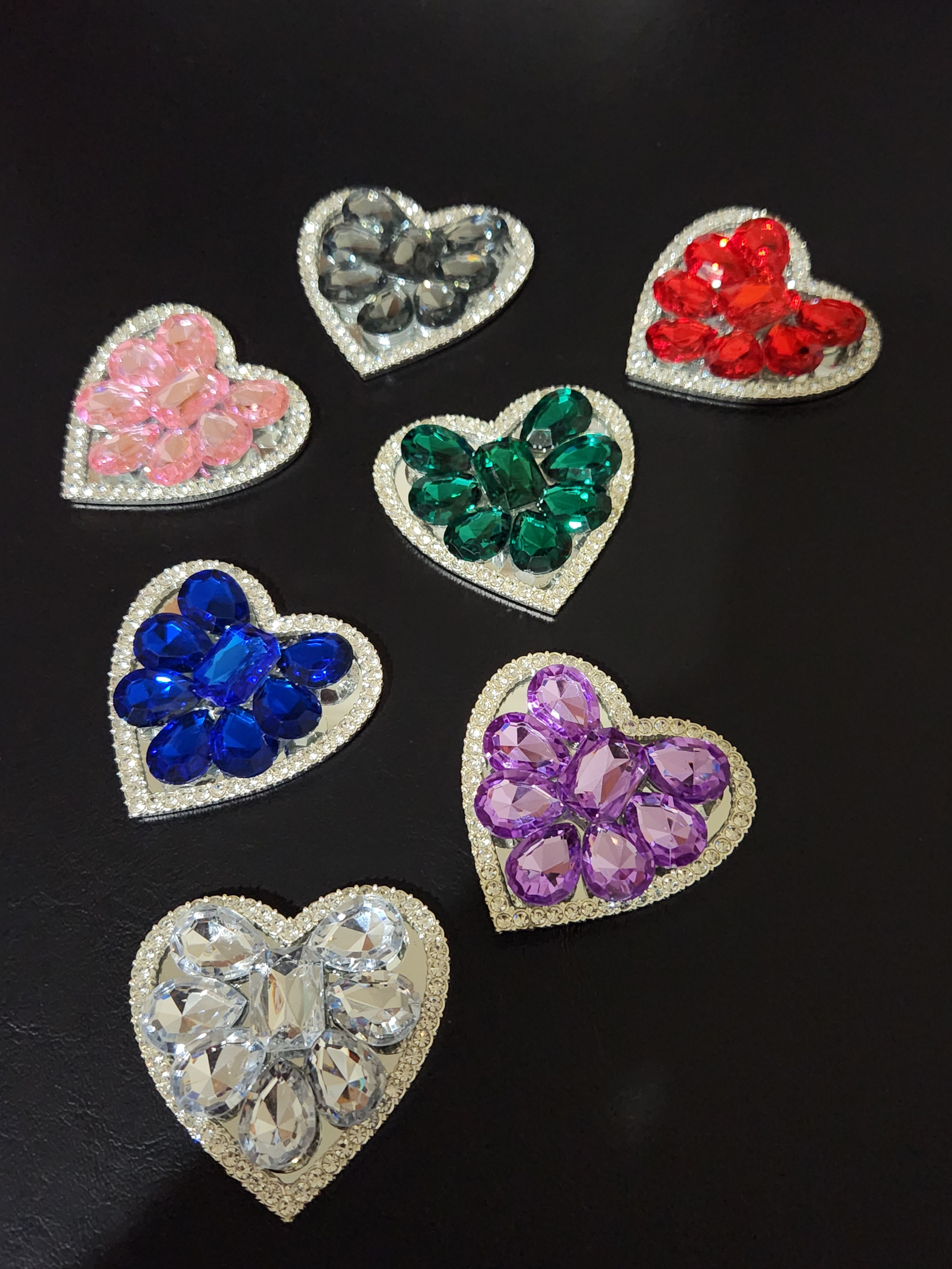 Jeweled Heart Mirror Charm