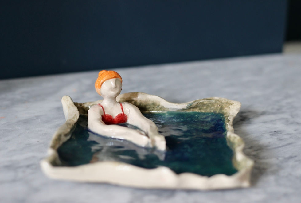 Wild Swimmer in Winter by Caroline Sandford-Muir