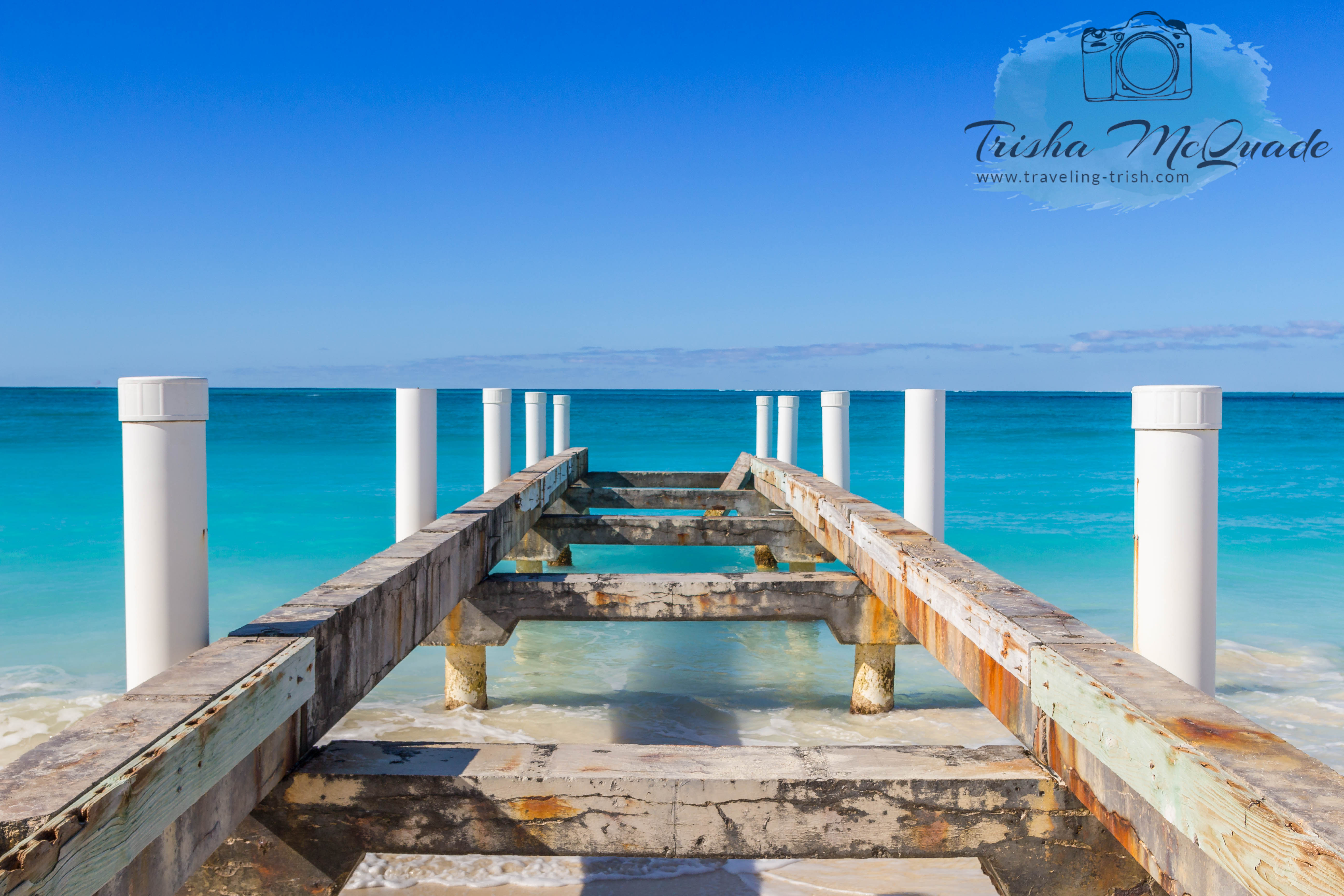 Rusty dock to the horizon