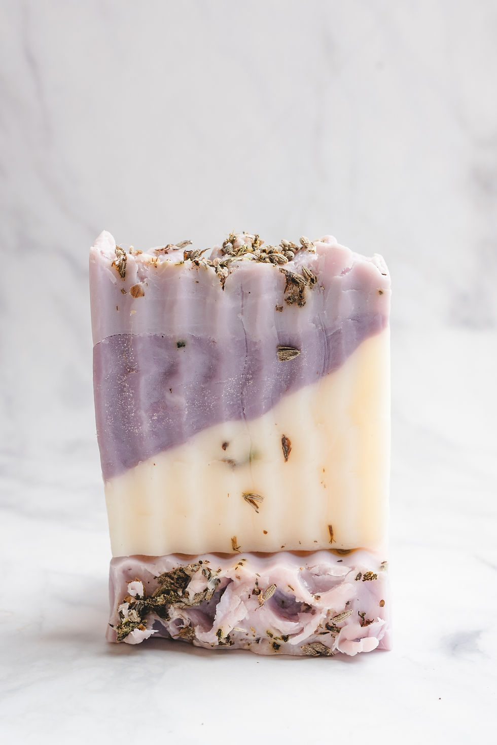 Colorful Natural Soap Bars In Purple and Cream