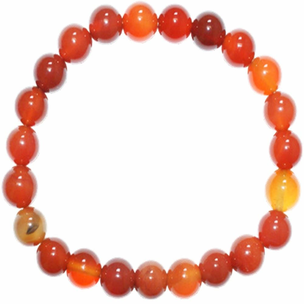Crystal Bead Bracelet - Red Agate