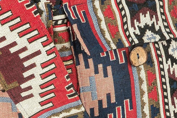 Thumbnail: Aztec Oversized Satchel Bag - Maron